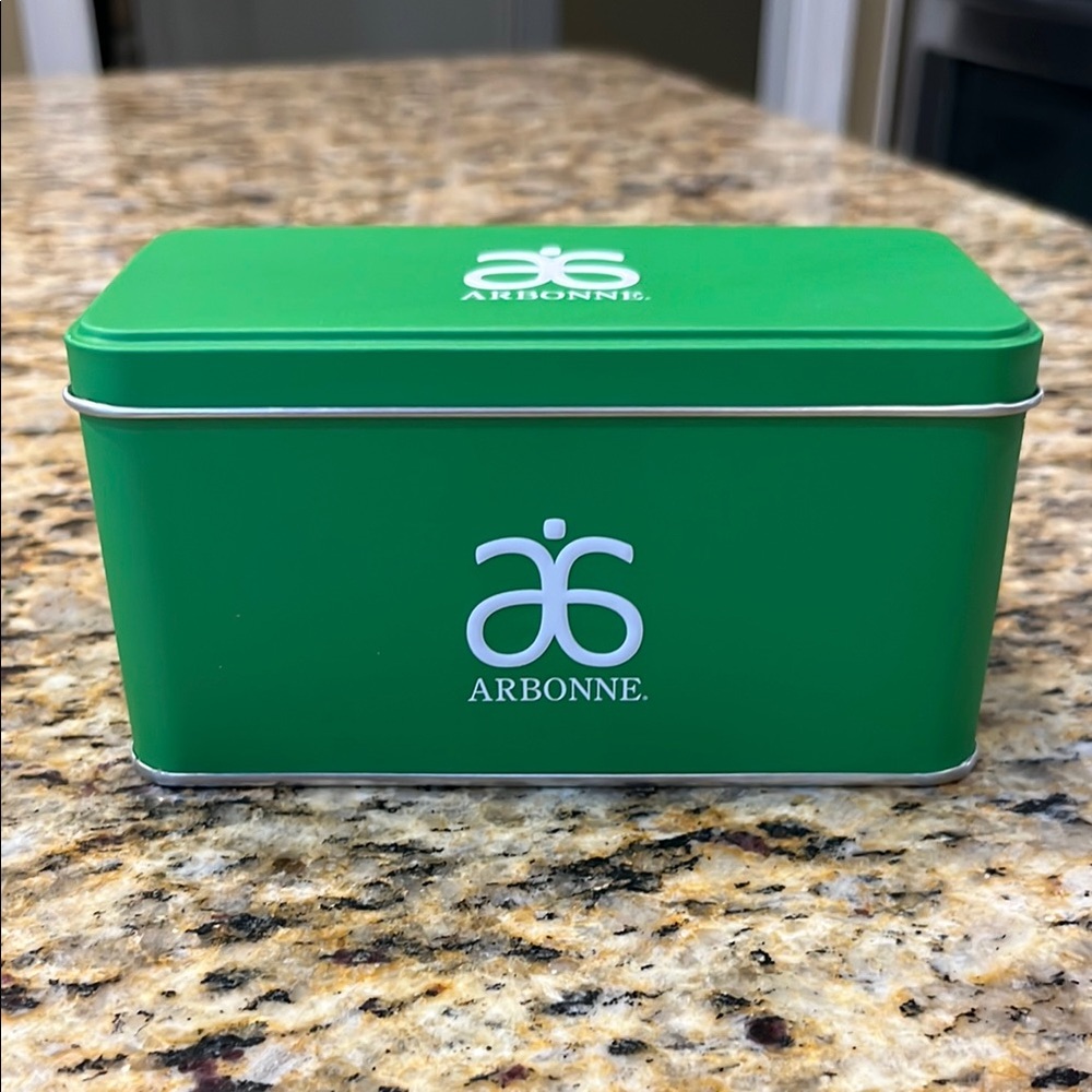 Arbonne Green Storage Tin